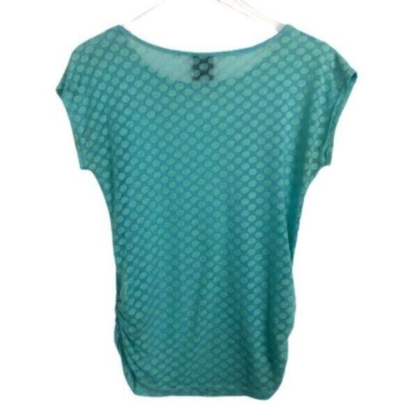 Bobeau | Blue Dot Round Neck Short Sleeves Jersey Top Size Small - Picture 3 of 6